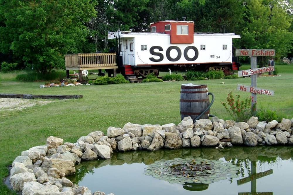 Sparta House | Authentic Caboose Rental near the Little La Crosse River in Sparta, Wisconsin