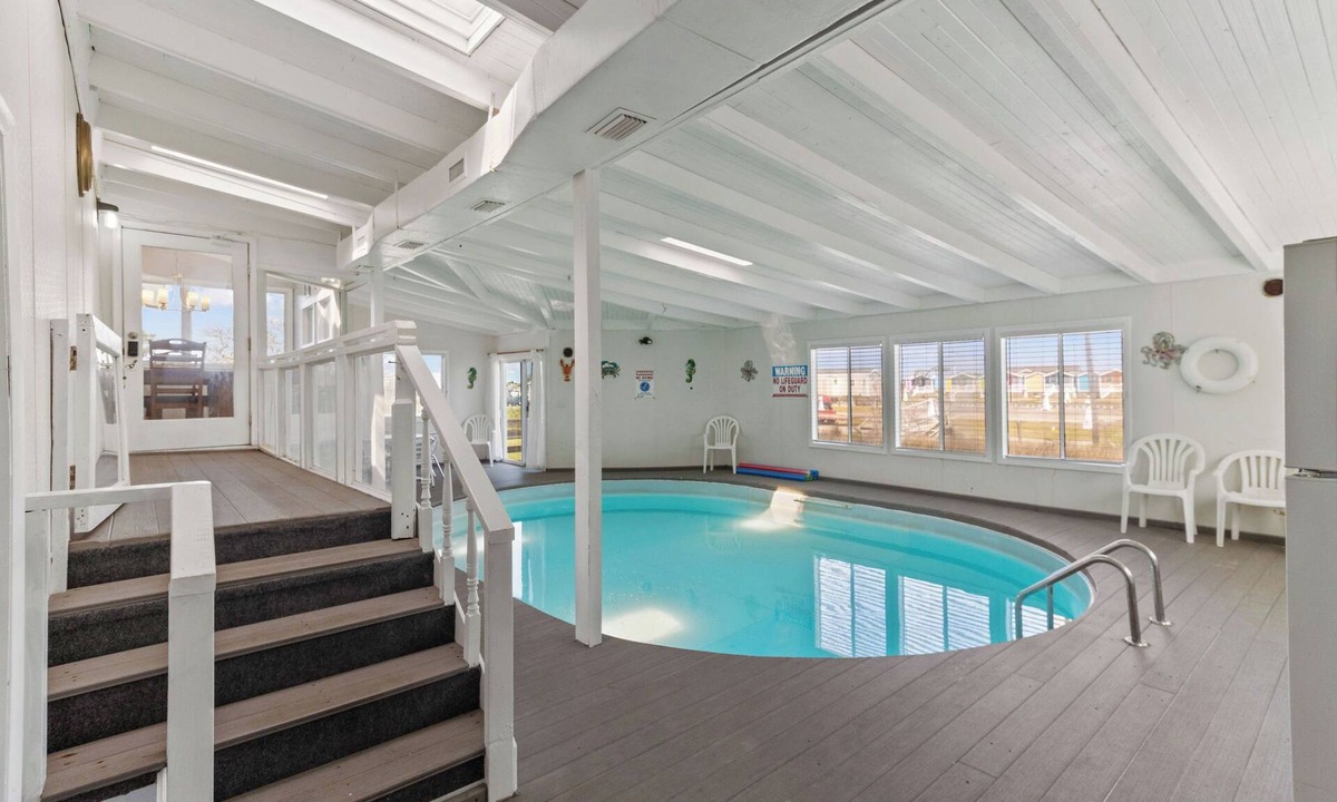 Hatteras House | Isle Be Back Coastal Cottage, Private, heated, indoor pool