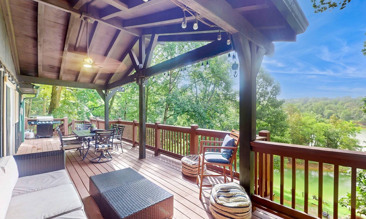 Dandridge Cabin | Lakefront Cabin W Private Dock, Hot Tub, Cigar room