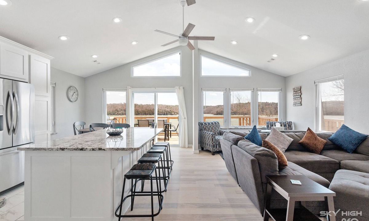 Beaver Shores House | Lakeview Oasis has a panoramic lake view from the deck perfect for any getaway!