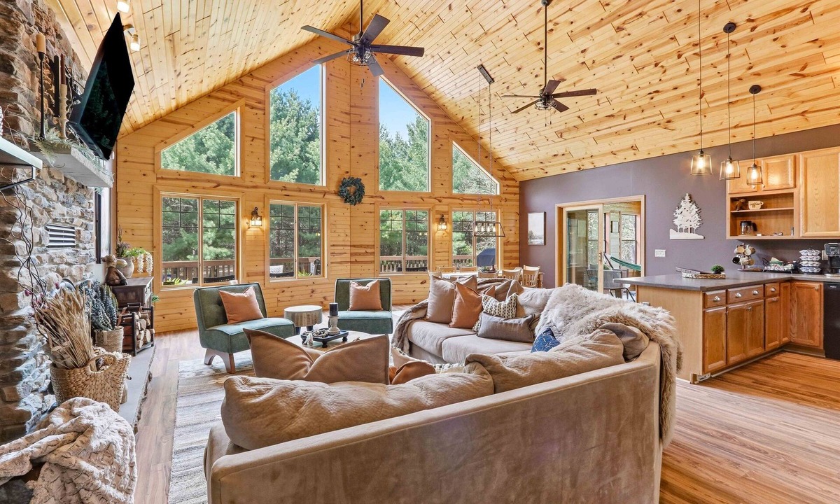 Nekoosa House | Westwind Pines - 3BR A-Frame Cabin w/Lake Access