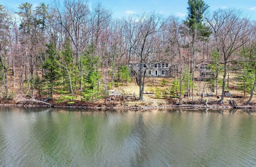 Birchwood House | A 3 BR Lakefront Cabin on Balsam Lake w/Fire Pit and Sunset Views. Boat Rental