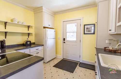 New Glarus Apartment | Charming Downtown Two Bedroom w/Fireplace