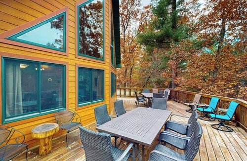 Friendship House | Gorgeous home w/shared dock and lake access - spacious deck and firepit