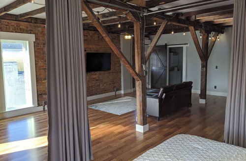 Livingston Apartment | Historic Loft with balconies.