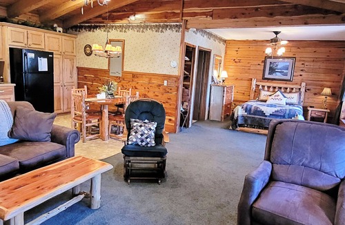Sylvan Shores Cabin | Lake Shore Cabins on the Waterfront of Beaver Lake with Boat Dock & Swim Deck