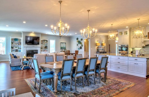 Hot Springs House | Lakefront home with private dock, 2 kitchens, 2 living areas, grill, pool table