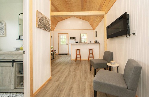 McGregor Cottage | Modern Cottage Cabin, private area with pond, fishing nearby, swimming and more