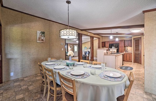 Powell House | Monett Family Ranch Home w/Fireplace & Huge Deck!