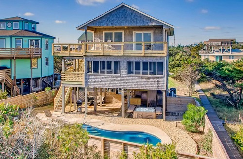 Avon House | Oceanfront Dog Friendly Home in Avon w/Saltwater Pool, Hot Tub, and Game Room