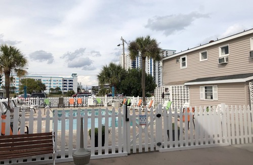 Downtown Myrtle Beach Apartment | Sun, Sand & Pool! One block from the beach!