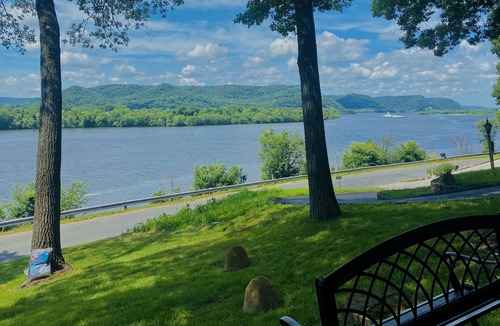 Trempealeau House | The BRD Nest Mississippi River views backdropped by majestic Minnesota bluffs
