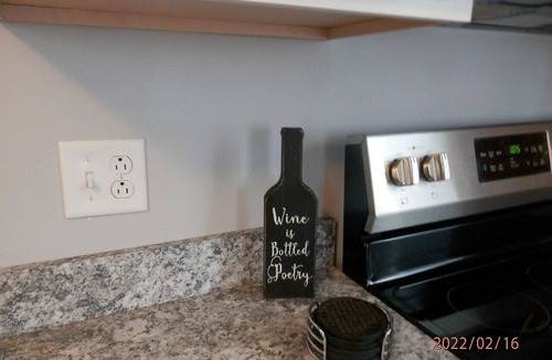 Tell City Apartment | Totally renovated Tell City IN apartment with huge deck above a wine room
