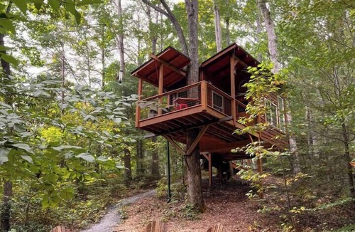 Copperhill Cabin | Treehouse Resort ~Dog Friendly~18-hole disc golf
