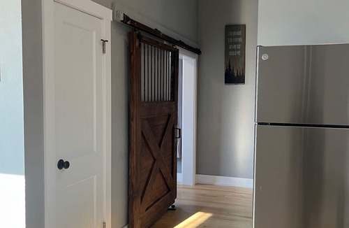 La Farge Apartment | Unwind at De Jean Loft above Kickapoo Hardware in downtown La Farge!