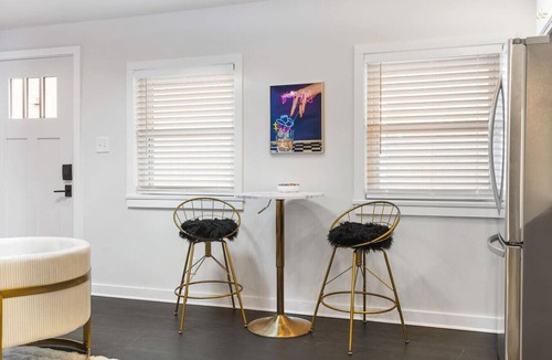 Greenwood Apartment | Vibrant Neon Condo Near Restaurants, Coffee & Bars