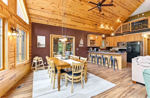 Nekoosa House | Westwind Pines - 3BR A-Frame Cabin w/Lake Access