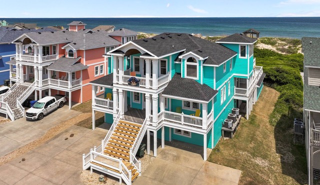 6099-Turquoise Turtle - Nags Head Oceanfront | Pool, Hot Tub & Sleeps 16