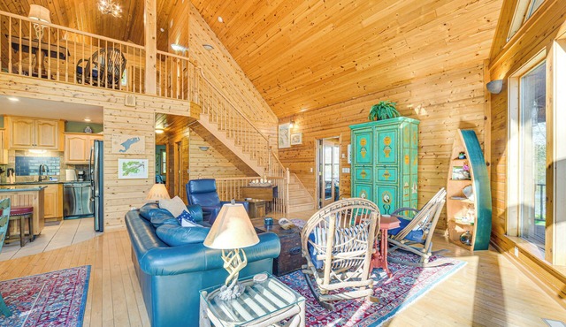 Birch Lake Home on Peninsula: Dock, Deck & Grill!