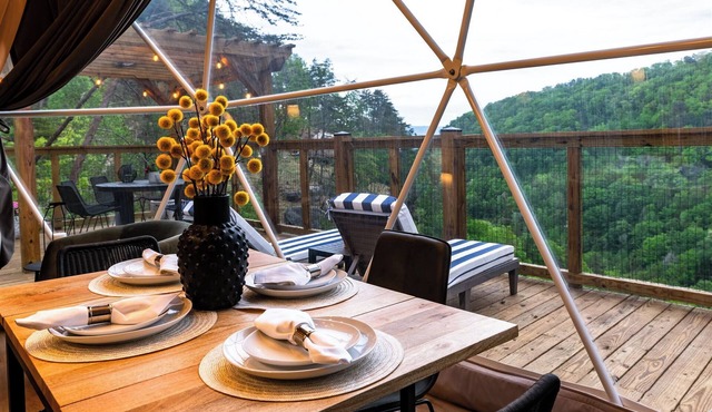 Glamping Dome | Biggest Deck + Hot Tub | Canyon & Valley Views