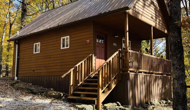 Grandpa's cabin nestled in a little woodland village - playground & pond access