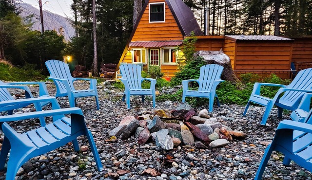 Rustic Douglas Island A-frame Cabin in the woods