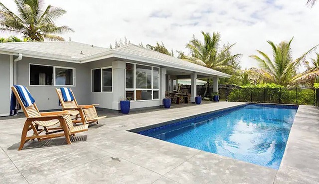 Two homes on the ocean with a private saltwater pool.