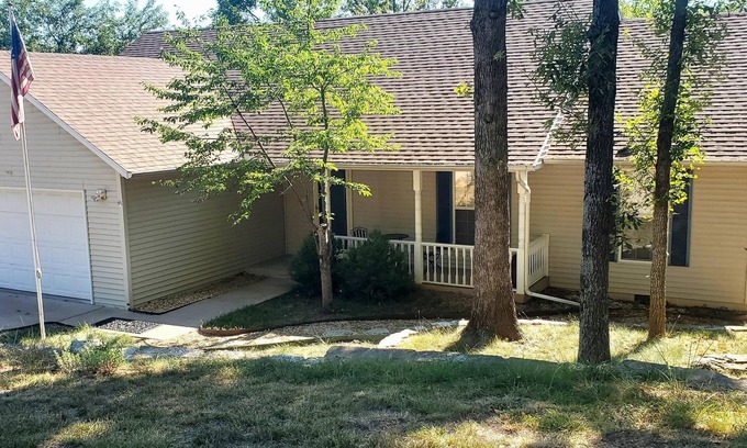 Holiday Island House | ON THE ISLAND! HOT TUB! Huge 12x40 deck!