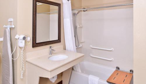 One Bedroom Suite with Queen Bed and Hearing Accessible Roll In Shower - Non-Smoking