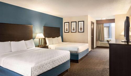 Deluxe Double Room with Two Double Beds and Pool View - Non-Smoking