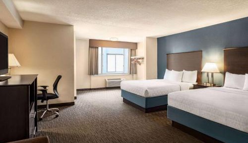 Double Room with Two Double Beds and Pool View - Non-Smoking